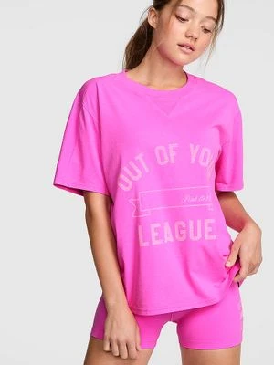 Luźny t-shirt Victoria's Secret Różowy