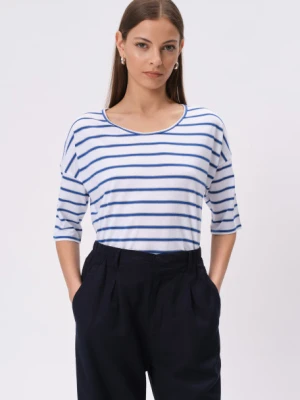 Luźny top w błękitne paski Greenpoint