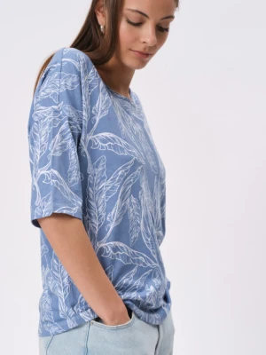 Luźny top z nadrukiem tropic Greenpoint