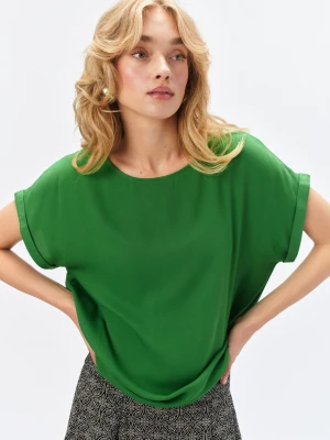 Luźny zielony top Top Secret