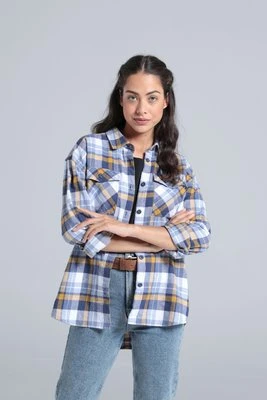 Lyanna damska organiczna koszula - Green Animal