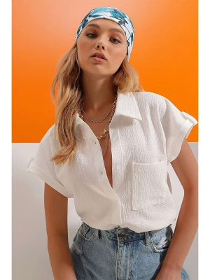 Lycalia Koszula w kolorze białym rozmiar: M