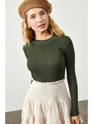 Lycalia Sweter w kolorze khaki rozmiar: onesize