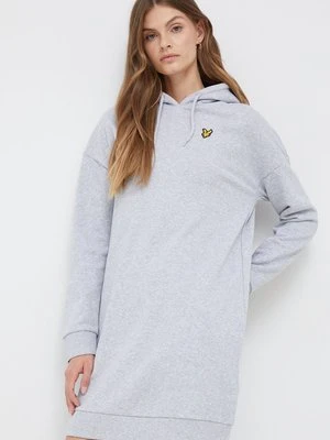 Lyle & Scott sukienka bawełniana kolor szary mini prosta