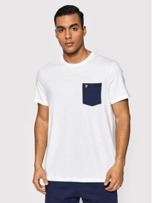 Lyle & Scott T-Shirt Contrast Pocket TS831VOG Biały Regular Fit