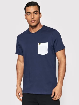 Lyle & Scott T-Shirt Contrast Pocket TS831VOG Granatowy Regular Fit