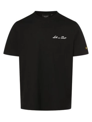 Lyle & Scott T-shirt męski Mężczyźni Bawełna czarny nadruk,