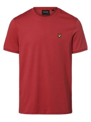 Lyle & Scott T-shirt męski Mężczyźni Bawełna czerwony nadruk,