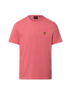 Lyle & Scott T-shirt męski Mężczyźni Dżersej różowy jednolity,