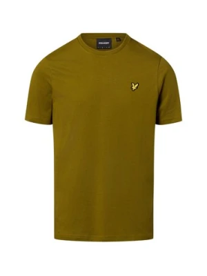 Lyle & Scott T-shirt męski Mężczyźni Dżersej zielony jednolity,