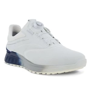 ECCO M Golf S-Three - Męskie skórzane buty do golfa z Gore-Tex - Biały - Size: (UK 9-9.5)