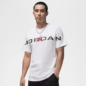 M J JD AIR STRETCH SS CREW white/black/gym red, markiJordan, T-Shirty i Polo, w kolorze biały, rozmiar: