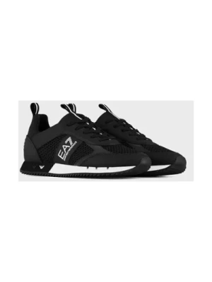 M Sneaker Czarne/Białe Sznurowadła Emporio Armani EA7