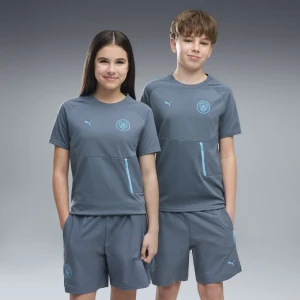 MÅ‚odzieÅ¼owa koszulka Manchester City PUMATECH z kieszeniÄ…, OdzieÅ¼, Szary