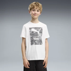 Młodzieżowa koszulka PUMA Sport Camo z grafiką, Akcesoria, Biały