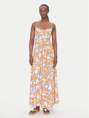 Maaji Sukienka letnia Western Orange Flower Sia PT2748CLD001 Pomarańczowy Regular Fit