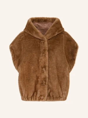Mabrun Kamizelka Ze Sztucznego Futra Fosca beige BRĄZOWY