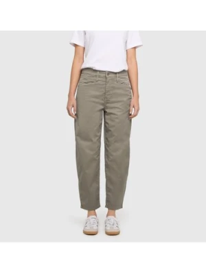 MAC Damskie spodnie materiałowe - Bora Kobiety Bawełna szary jednolity,