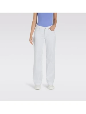 MAC Dżinsy - Dream Wide Kobiety Bawełna biały jednolity,