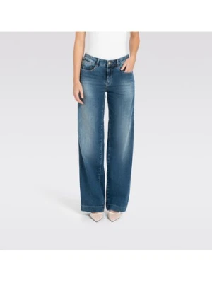 MAC Dżinsy - Rich Palazzo Kobiety niebieski jednolity,