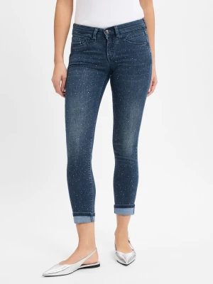 MAC Dżinsy slim fit - Rich Slim Stars Kobiety Bawełna niebieski jednolity,