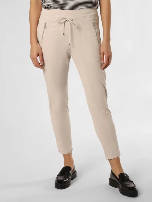 MAC Spodnie - Easy Kobiety Bawełna beżowy jednolity,