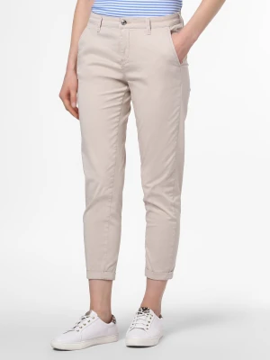 MAC Spodnie Kobiety Bawełna beżowy jednolity,