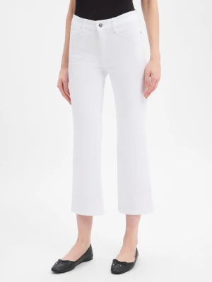 MAC Spodnie - Laura Kobiety Bawełna biały jednolity,