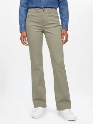 MAC Spodnie - Laura Kobiety Bawełna zielony jednolity,