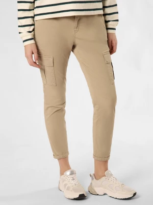 MAC Spodnie - Rich Cargo Kobiety Bawełna beżowy jednolity,
