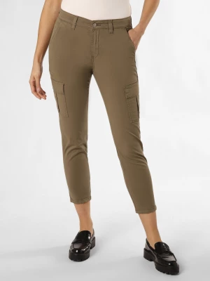 MAC Spodnie - Rich Cargo Kobiety Bawełna zielony jednolity,