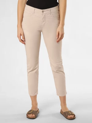 MAC Spodnie - Rich Slim Kobiety Bawełna beżowy|szary jednolity,