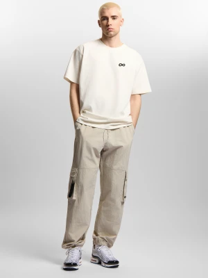 Maciek spodnie regular męskie beżowe Klasyk