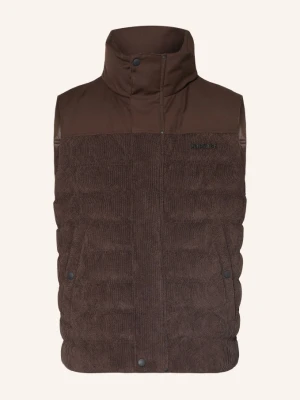 Mackage Kamizelka Puchowa Brody-Cdy Z Mieszanki Materiałów braun CIEMNOBRĄZOWY