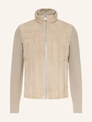 Mackage Kurtka Pikowana Landen Ze Skóry W Mieszanej Kompozycji Materiałów beige