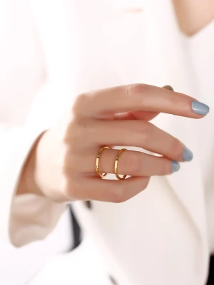 Madame Vogue Pozłacany pierścionek rozmiar: onesize