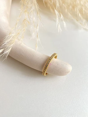 Madame Vogue Pozłacany pierścionek z cyrkoniami rozmiar: onesize