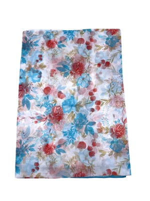 Made in Silk Jedwabna chusta w kolorze błękitnym - 110 x 190 cm rozmiar: onesize