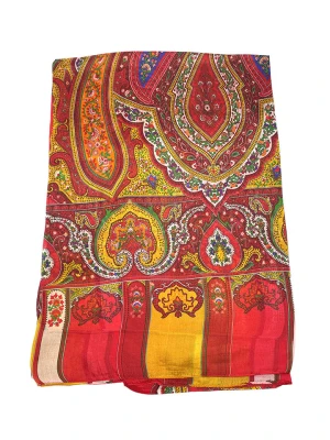 Made in Silk Jedwabna chusta w kolorze czerwonym ze wzorem - 110 x 190 cm rozmiar: onesize