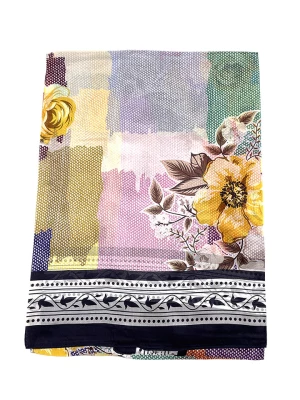 Made in Silk Jedwabna chusta w kolorze granatowym ze wzorem - 110 x 190 cm rozmiar: onesize