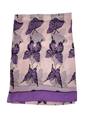 Made in Silk Jedwabna chusta w kolorze jasnoróżowo-fioletowym - 110 x 190 cm rozmiar: onesize