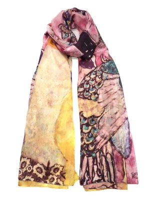 Made in Silk Jedwabny szal ze wzorem - 190 x 110 cm rozmiar: onesize
