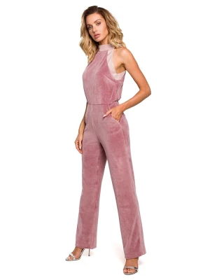 made of emotion Aksamitny kombinezon w kolorze jasnoróżowym rozmiar: M