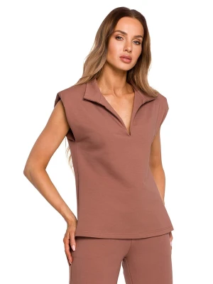 made of emotion Bluzka w kolorze brązowym rozmiar: M