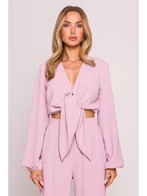 made of emotion Bluzka w kolorze jasnoróżowym rozmiar: S