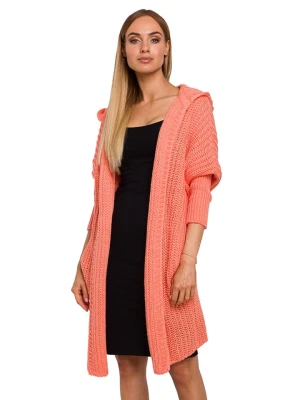 made of emotion Kardigan w kolorze brzoskwiniowym rozmiar: onesize