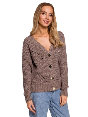 made of emotion Kardigan w kolorze jasnobrązowym rozmiar: L/XL