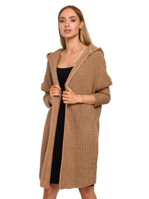made of emotion Kardigan w kolorze jasnobrązowym rozmiar: onesize
