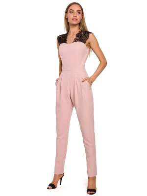 made of emotion Kombinezon w kolorze jasnoróżowo-czarnym rozmiar: S