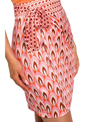 made of emotion Spódnica w kolorze jasnoróżowym ze wzorem rozmiar: L